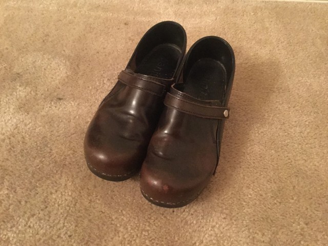 Sanita Black Leather Buckle Strap Mary Jane Clogs Womens Shoes Size 41 | eBay