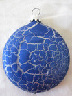 Vintage FLAT BLUE CRACKLED LOOK Christmas Ornament West Germany Holiday Decor — photo 10