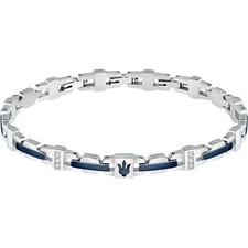 Bracciale Maserati Jewels JM523AVD32 Bracelet Acciaio Bicolore Blu Uomo
