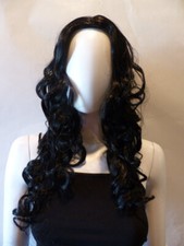 28" BLACK CURLY HAIR WIG W/ NYLON HAIR NET
