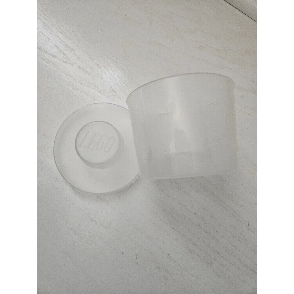 Vintage Lego Store Short Pick-a-Brick Cup Storage Container w Lid Set Of 3, Used - Image 3 of 4