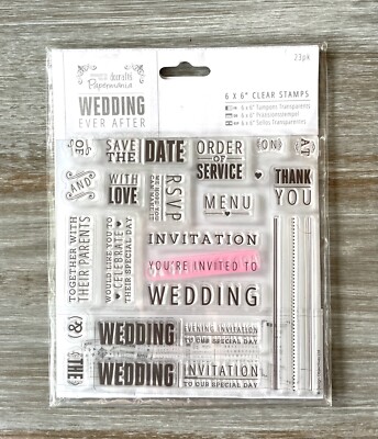 docrafts Papermania  Wedding Ever After  23 Clear Stamps - Only 1 Stamp Used