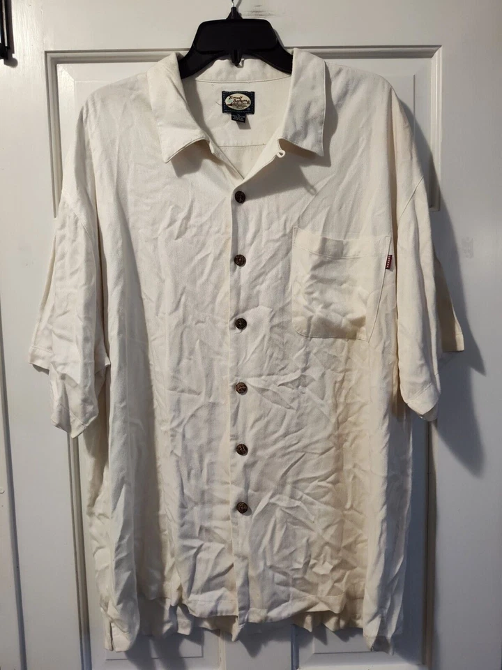 Camisa Tommy Bahama Tourist in Paradise XL Hawaiana Vacaciones Playa Botón Foto 3 de 4