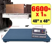 New NTEP 5 Year Warranty Pallet Scale 4x4 Floor Scale 48"x48" Heavy Duty 6600 lb