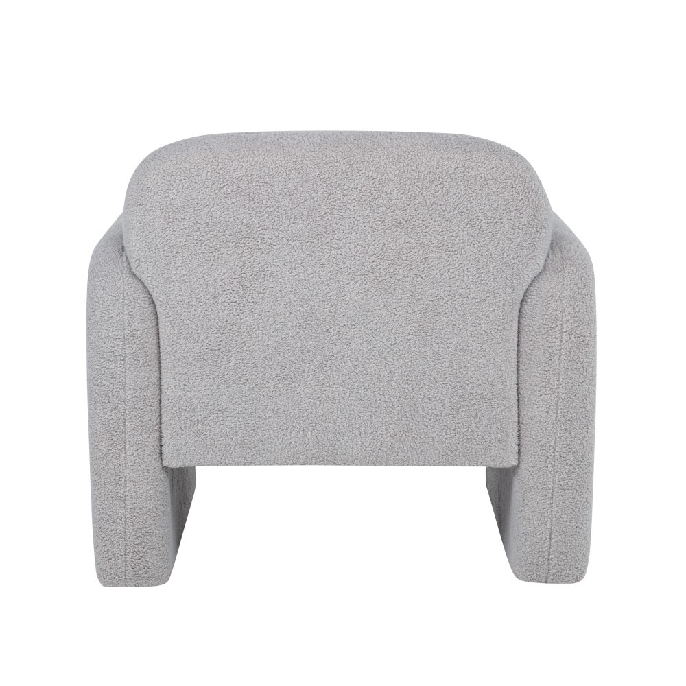 Single Armchair Sofa with Pillow, Teddy Velvet