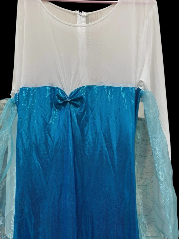 ÚNICO Vestido de Drag Brillante de Tela de Sirena Disfraz Teatro con Tren Chintz X-alto Foto 2 de 4