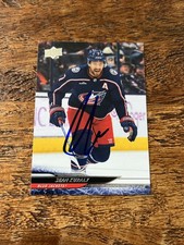 Sean Kuraly IP Signed 2024-25 Upper Deck Card Blue Jackets Autographed