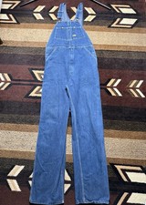 True Vintage 60s OshKosh B'gosh Bib Overalls Fits 35x34 Denim Vestbak Made USA