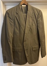 Vintage Brooks Brothers Suit Olive Green Washable Size 38R