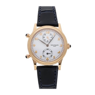 Patek Philippe Calatrava Travel Time Rose Gold Manual 29mm Strap Watch 4864R
