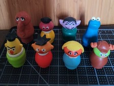 Sesame Street Little People Lot of 8, Fisher Price, With Snuffy, VG Cond