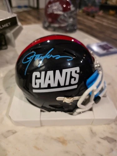 Lawrence Taylor Autograph Mini Helmet With Blue Visor New York giants