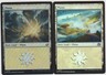 2x  FOIL BASIC LANDS  PLAINS  N-MINT MTG  1X AETHERDRIFT, 1X EXTREMITIES GAL
