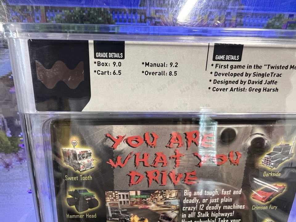 1995 PS1 Twisted Metal Long Box Longbox Graded WATA CIB 8.5 Complete 9.0 Box! - Image 4 of 4