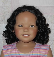 Kemper APRIL Doll Wig SIZE 14/15 BLACK Mid-Length Loose Curls No Bangs NWT