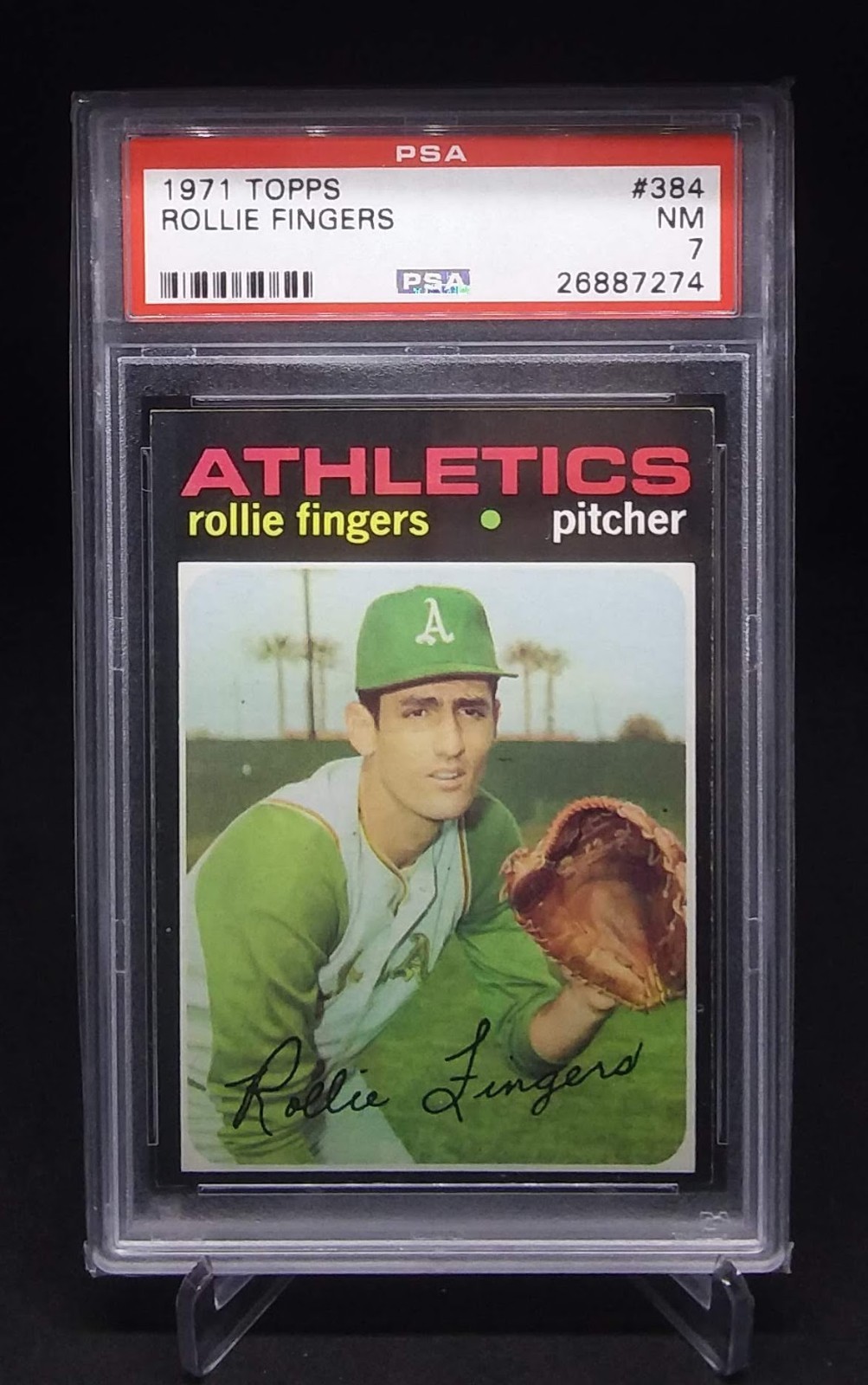 1971 Topps #384 Rollie Fingers PSA 7 NM HOF