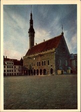 Town Hall Tallinn Estonia vintage postcard b362