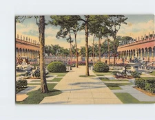 Postcard Inner Court Of Ringling Art Museum Sarasota Florida USA