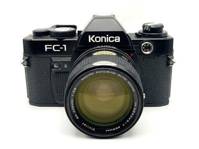 Konica FC-1 + Vivitar 85-205mm f/3.8 Kit Set Analog SLR 35mm Kamera Objektiv