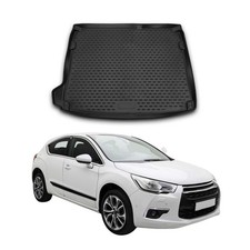 Kofferraummatte Kofferraumwanne für Citroen DS4 2011-2015 Gummi TPE Schwarz