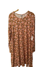 NWT Old Navy Womens Swing Dress Yellow Purple Pink Floral XL
