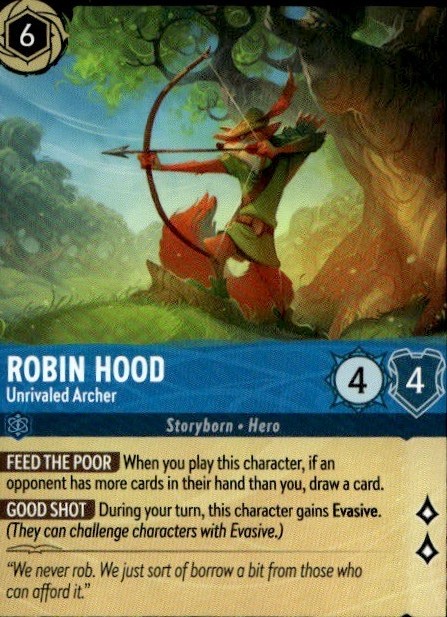 Robin Hood - Unrivaled Archer 157/204 Super Rare The First Chapter Lorcana NM