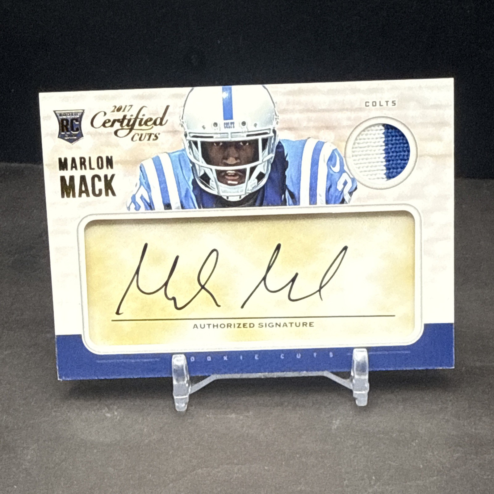 Marlon Mack Panini Donruss Certified Cuts #220 Autograph Relic