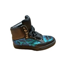 Alejandro Ingelmo Jeddi Zapatillas Altas Negras Con Azul-Verde Iridiscente Talla 8