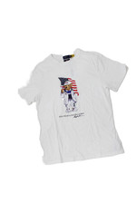 Polo Ralph Lauren Boys Cotton Polo Bear Short Sleeve T-Shirt White Size L