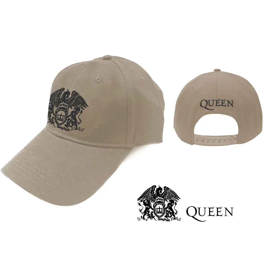 Queen Baseball Cap: Black Classic Crest OFFICIAL NEW