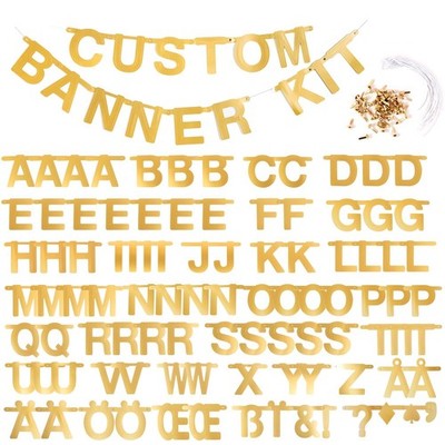 Buchstaben-Girlande gold Dekoration für Zimmer Wanddeko Geschenkidee