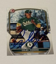 Colby Thomas Signed 2023 1st Bowman Athletics RC Auto Prospect Card Autograph