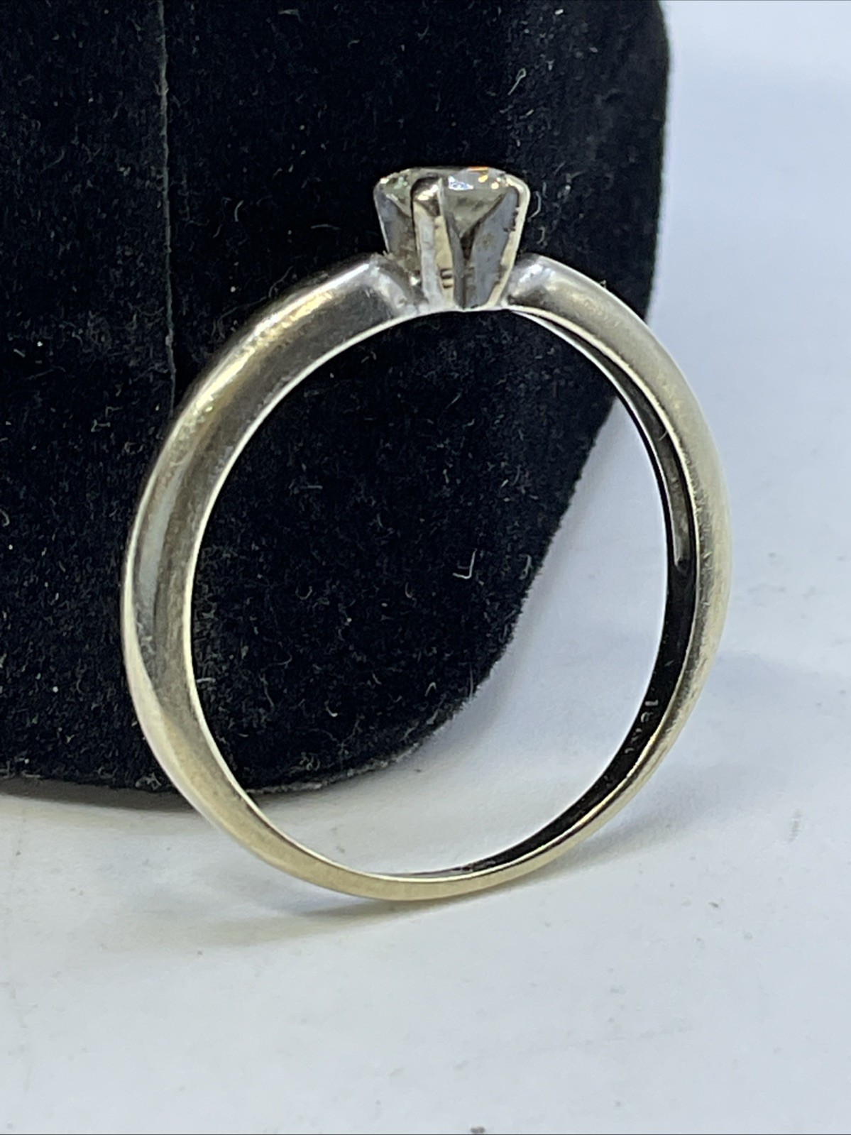 Engagement Ring Solid 18K Two Tone Gold Solitaire… - image 23