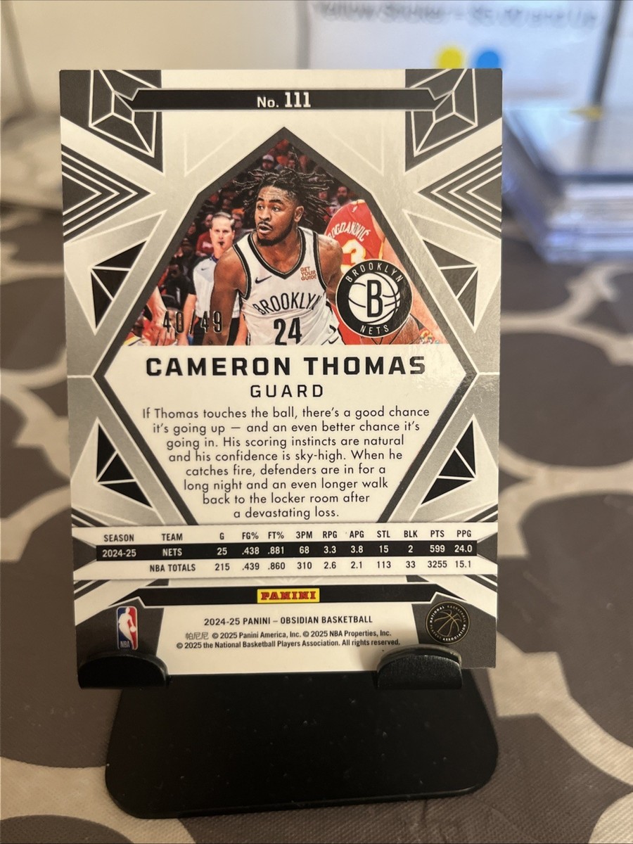 2024-25 Panini Obsidian - Cameron Thomas, Cameron Thomas #111