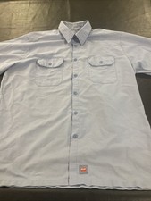 Red Kap Men's Industrial Work Shirt, Adult XL, Short Sleeve, Light Blue