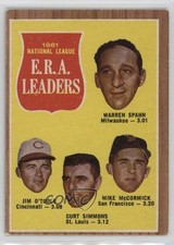 1962 Topps League Leaders Warren Spahn Jim O'Toole Curt Simmons #56 HOF 12g7