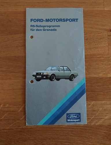 Ford - Motorsport RS-Teileprogramm für Ford Granada (November 1981)