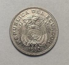 Ecuador 20 Centavos 1980 KM#77.2a Nice Shiny Luster Coin