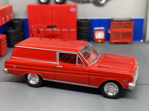 1965 65 Ford Falcon Sedan Delivery Red Opening Hood 1/64 Scale - Picture 5 of 6