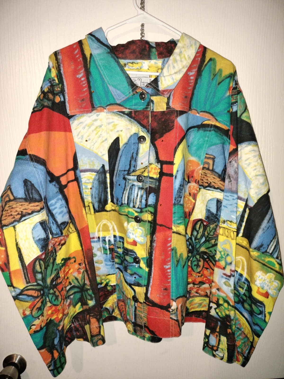Michael Leu Wearable Art Designer Jean Jacket - 3XL