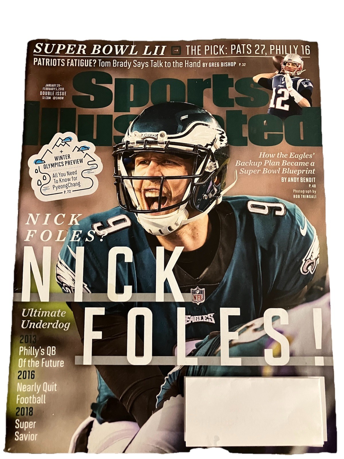 Sports Illustrated Nick Foles Super Bowl LII Double Issue January-February 2018