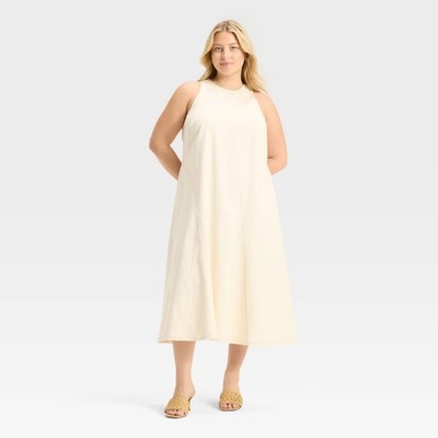 Women's Racerback Denim Midi A-Line Dress - Future Collective White 20 - i14 | eBay Women's Racerback Denim Midi A-Line Dress - Future Collective White 20 - i14 | eBay