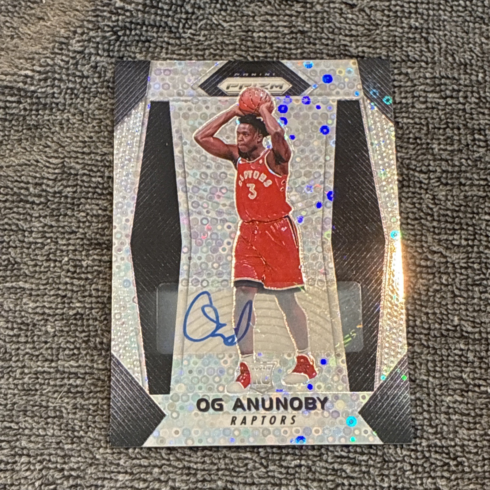 2017-18 Panini Prizm OG Anunoby Fast Break Auto Autograph Rookie RC #38 Raptors