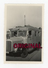 Oryginalne zdjęcie lata 50. radiowa ciężarówka Mercedes Deutsche Post Funkmeßstelle Berlin