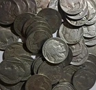 1 full roll (40) Circulated Buffalo Nickels 20's And 30's Good To Very Fine