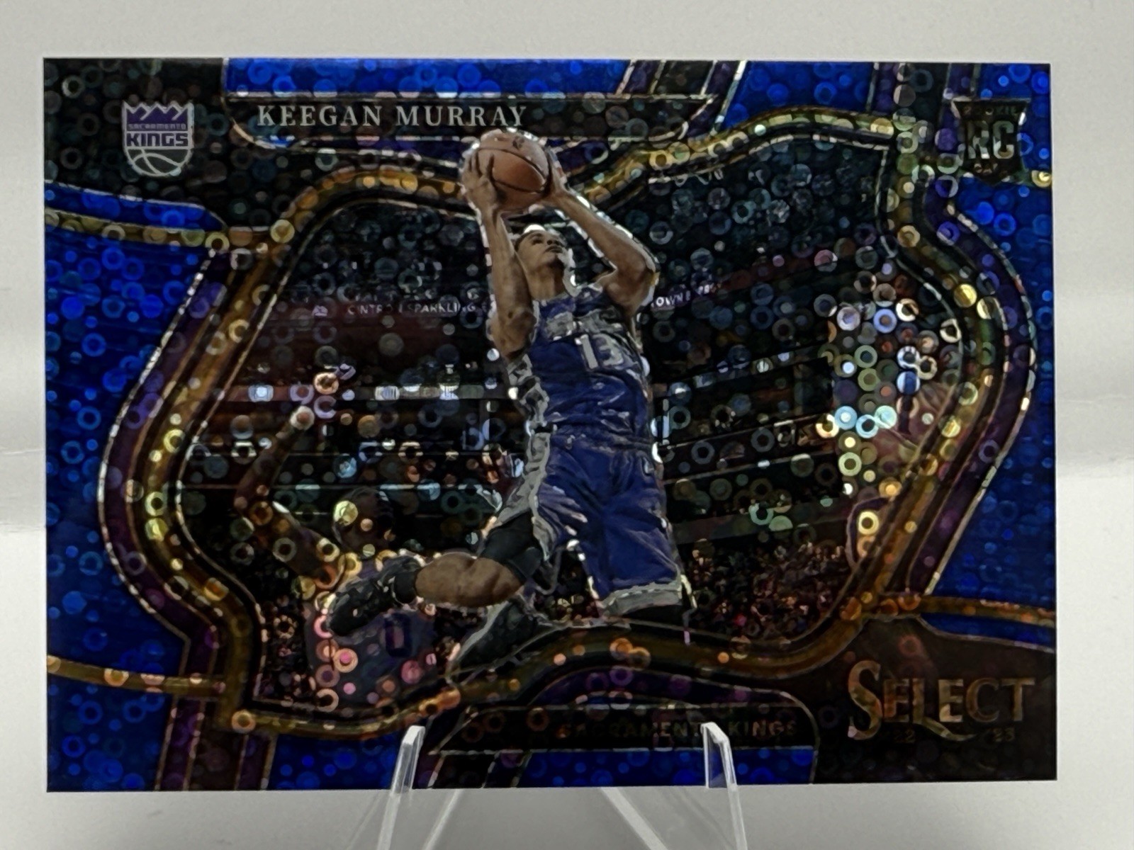 2022-23 Panini Select - Courtside Keegan Murray #294 Blue Disco Prizm /25 (RC)