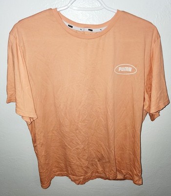PUMA Women s Relaxed Fit Graphic T-Shirt   Peach Apricot   Size XL