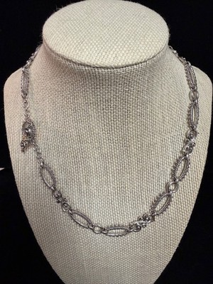 Barbara Bixby Knebel Sterlingsilber mit 18k YG Akzent Kette Glieder Halskette 18,5''