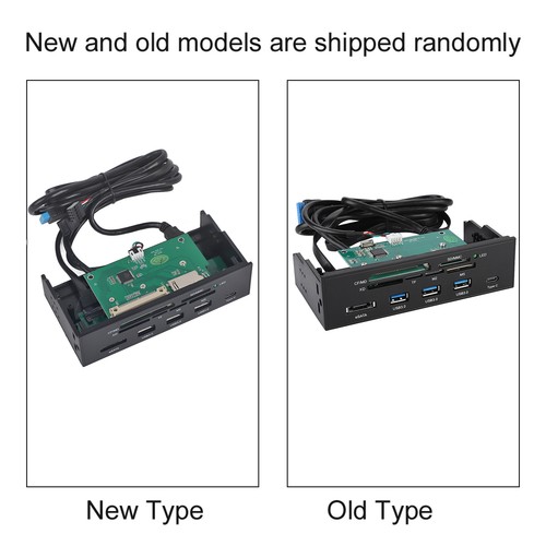 5.25inches Multifunction Internal Card Reader Dashboard PC Front Panel NEW - Afbeelding 5 van 7