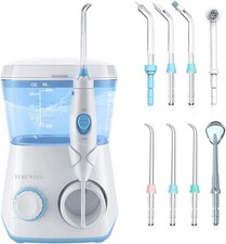 Oral Irrigator, Electric Interdental Cleaner with 10 Pressure Levels and 8 Nozzl